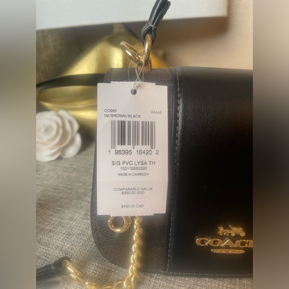 $159(NWT) Coach Lysa Top Handle In Signature Canvas - Picture 12 of 12